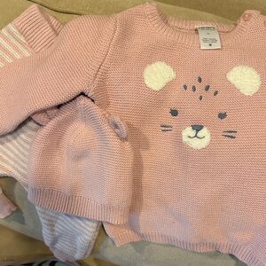 Carter's Soft Pink Knit Baby Sweater